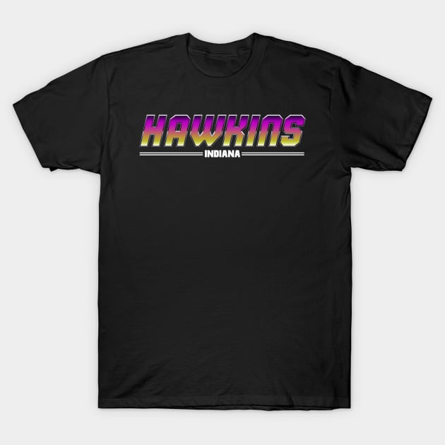 Stranger Things - Hawkins Indiana T-Shirt by Dopamine Creative